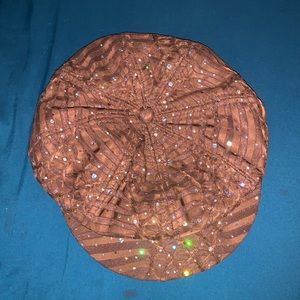 brown sequins hat